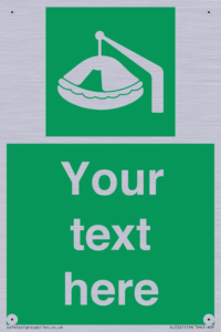 Custom sign Safe condition Davit-launched liferaft